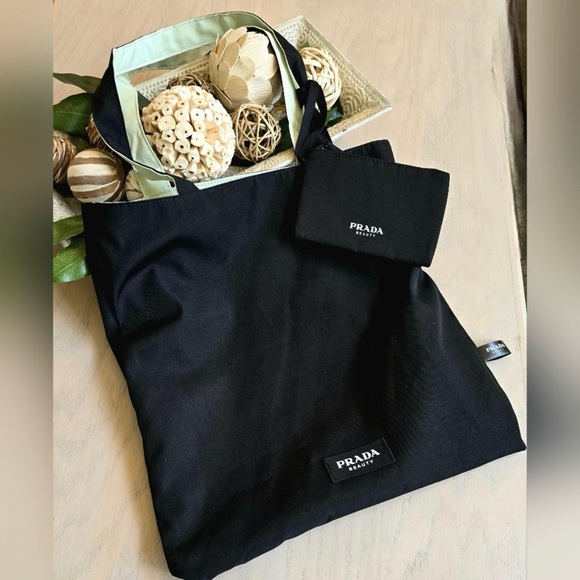 Prada Mint Green and Black Tote Bag - Picture 5 of 8